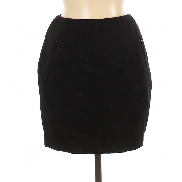 Linda AllardEllenTracy Petite Wool Pencil Skirt Black Mini Sz 6P $521 - Picture 1 of 2